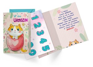 Obrazek Karnet B6 Urodziny dziecięce (wymienne cyfry)