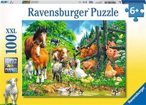 Obrazek Puzzle 2D 100 Wiejskie zwierzaki XXL 10689