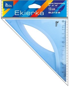 Obrazek Ekierka równoramienna niebieska 13cm