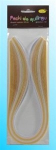 Obrazek Paski do quillingu 10mmx50cm kremowe 100szt
