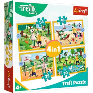 Obrazek Puzzle 4w1 Trefliki na wakacjach 34623