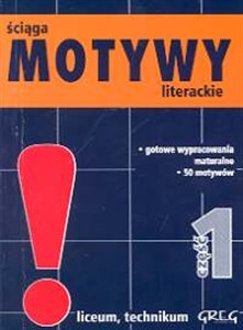 Obrazek Motywy literackie 1 ściąga Liceum technikum