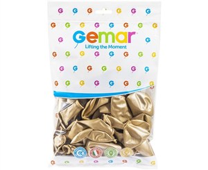 Obrazek Balony chromowane Złote 33cm 50szt