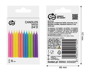 Picture of Świeczki urodzinowe 6cm 24szt