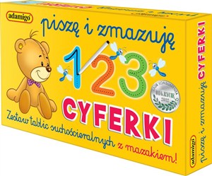 Obrazek Piszę i zmazuję Cyferki Zestaw tablic suchościeralnych z mazakiem!