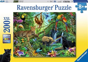 Obrazek Puzzle XXL Zwierzęta w dżungli 200
