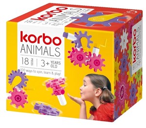 Obrazek Klocki Korbo Animals 18 elementów