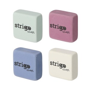Obrazek Gumka do ścierania Kwadraty mix (32szt) STRIGO