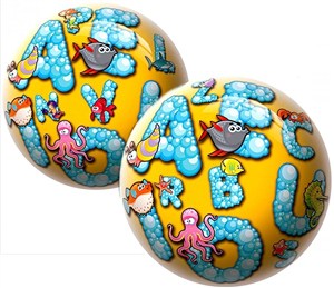 Picture of Piłka 230mm - Liczby i literki