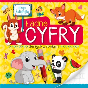 Obrazek Moja kaligrafia. Ładne cyfry. Zeszycik z rowkami