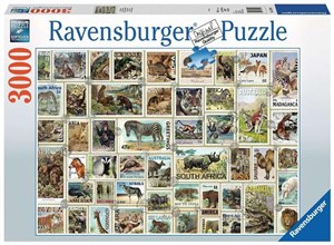 Obrazek Puzzle 3000 Znaczki pocztowe Zwierzęta