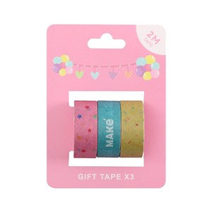 Obrazek Taśma prezentowa papierowa 2m 3szt