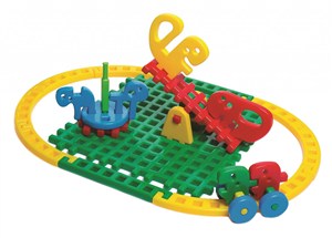 Obrazek KLOCKI WAFFLE KONSTRUKCYJNE 31 MINI WESOŁE MIASTECZKO STWORÓW