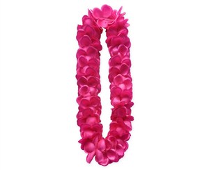 Obrazek Naszyjnik hawajski satynowy różowy