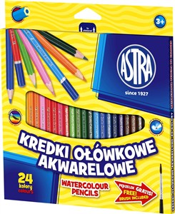 Obrazek Kredki ołówkowe akwarelowe 24 kolory