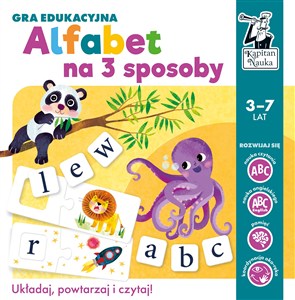 Obrazek Alfabet na 3 sposoby Gra edukacyjna. Kapitan Nauka
