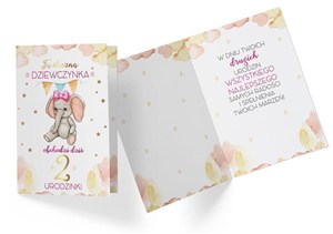 Picture of Karnet PR-319 Urodziny 2 dziewczynka