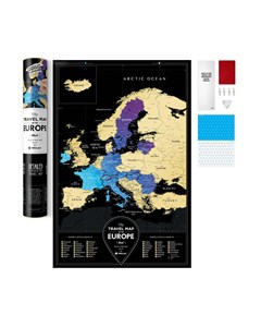 Picture of Mapa zdrapka travel map black Europe