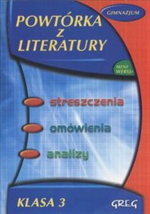 Obrazek Powtórka z literatury 3 Gimnazjum