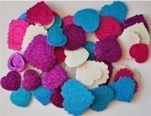 Obrazek Naklejki z pianki serca 48szt