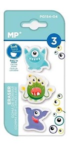 Picture of Gumka do ścierania Potwory 3szt