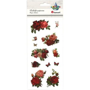 Obrazek Naklejki papierowe róże 12szt