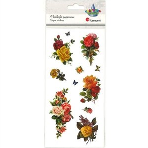 Obrazek Naklejki papierowe róże 11szt