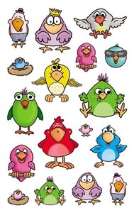 Picture of Naklejki foliowe metaliczne - ptaki