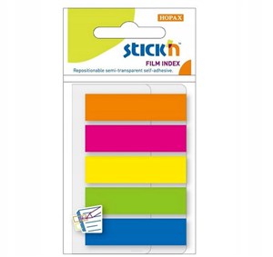 Obrazek Zakładki indeksujące samoprzylepne mix 5 kolorów neon