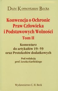 Obrazek Konwencja o Ochronie Praw Człowieka i Podstawowych Wolności Tom 2 Komentarz do artykułów 19-59 oraz Protokołów dodatkowych