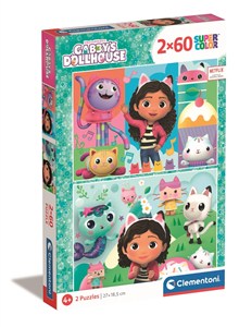 Obrazek Puzzle 2x60 Super Kolor Gabby's Dollhouse