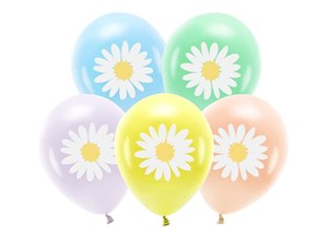Picture of Balony Eco Stokrotki 30cm 5szt MIX
