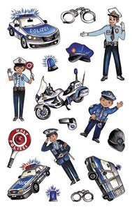 Obrazek Naklejki foliowe metaliczne - policjanci