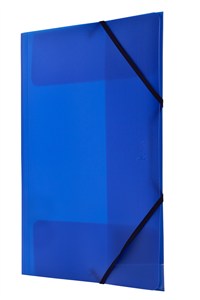 Obrazek Teczka A4 PP z gumką narożną niebieska