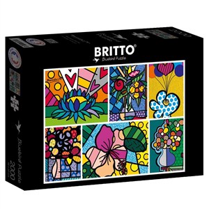 Obrazek Puzzle 2000 Kwiaty, Romero Britto