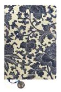 Obrazek Notes A5/144K biały granatowe Kwiaty