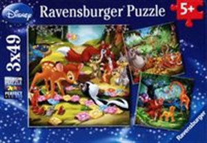 Obrazek Puzzle Disney Bambi, Baloo i Simba 3x49