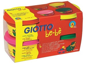 Obrazek Ciastolina Giotto be-be, 4 kolory x 100g