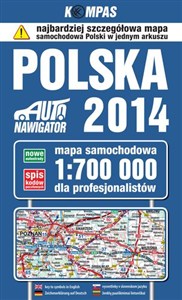 Obrazek Polska 2014 Mapa samochodowa dla profesjonalistów 1:700 000