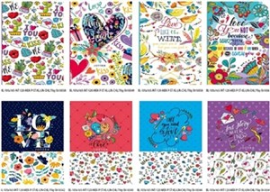 Obrazek Notatnik ozdobny 105x165 120 stron kratka mix