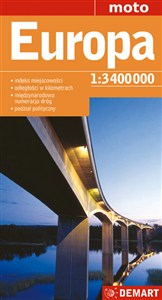 Obrazek Europa mapa samochodowa 1:3 400 000