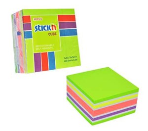 Obrazek Notes samoprzylepny 76x76mm różowo-żółto-zielony  400 kartek